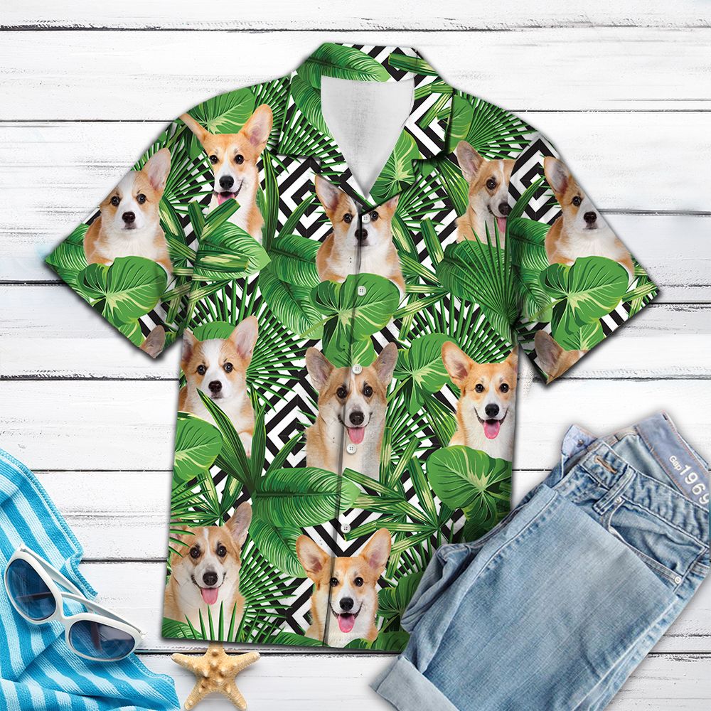 Summer exotic jungle tropical Pembroke Welsh Corgi H97065 - Hawaii Shirt