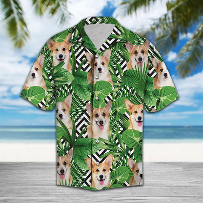 Summer exotic jungle tropical Pembroke Welsh Corgi H97065 - Hawaii Shirt