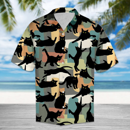 Amazing Black Cat H97210 - Hawaii Shirt