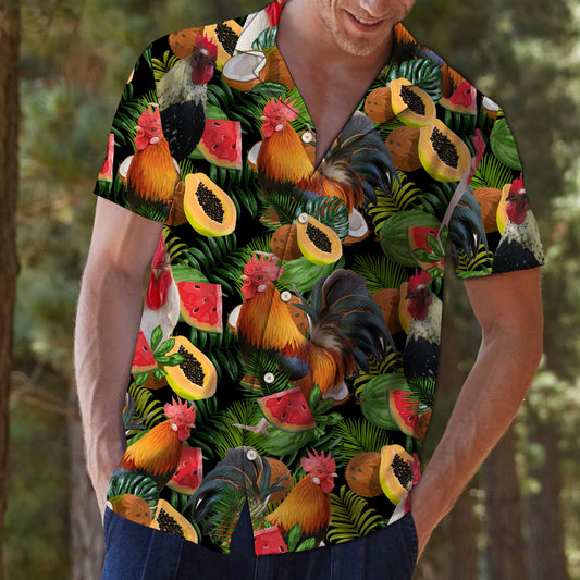 Chicken Tropical Fruit T1007 - Hawaii Shirt