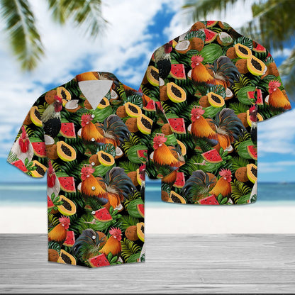 Chicken Tropical Fruit T1007 - Hawaii Shirt