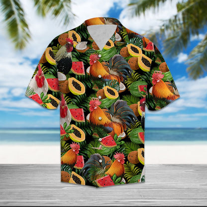 Chicken Tropical Fruit T1007 - Hawaii Shirt