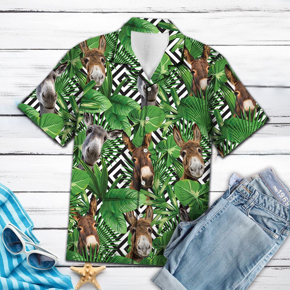 Summer exotic jungle tropical Donkey H97073 - Hawaii Shirt