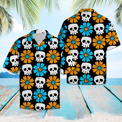 Skull Flower T1007 - Hawaii Shirt