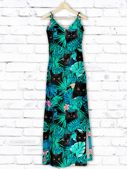 Hawaiian Black Cat Tropical T1307 - Hawaii Dress