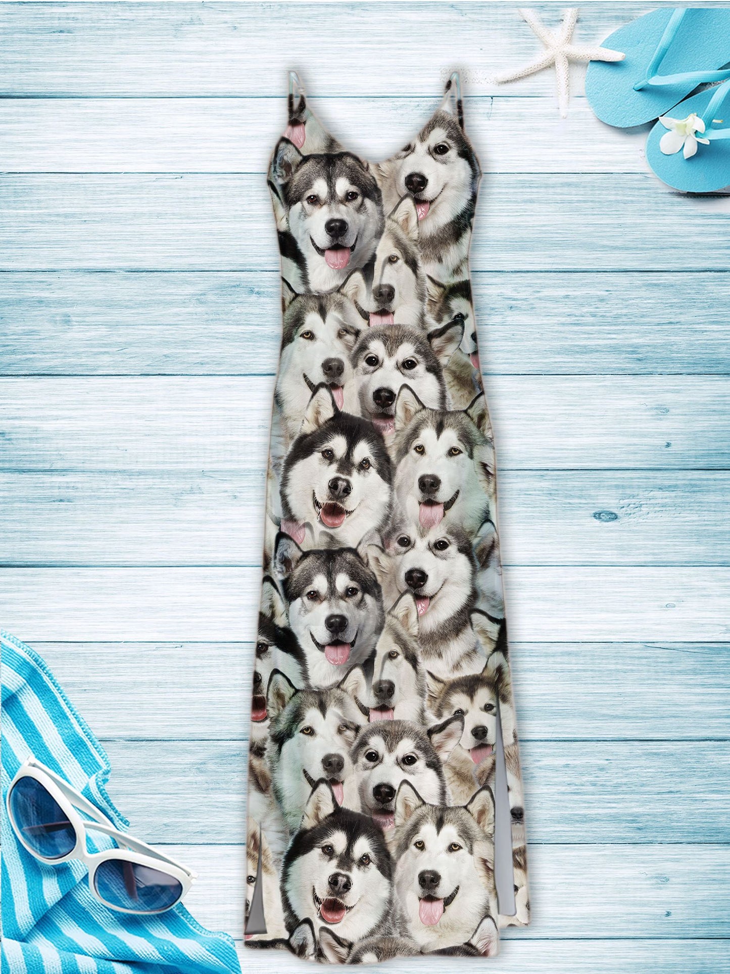 Hawaiian Alaskan Malamute Group T1307 - Hawaii Dress