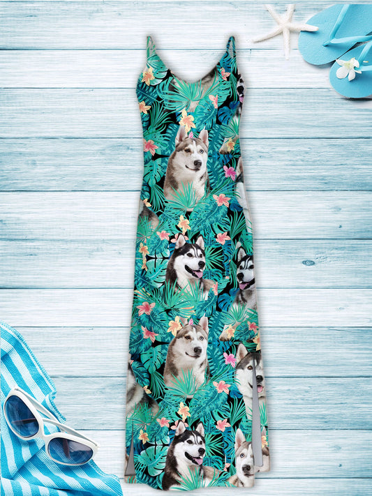 Hawaiian Siberian Husky Tropical T1307 - Hawaii Dress