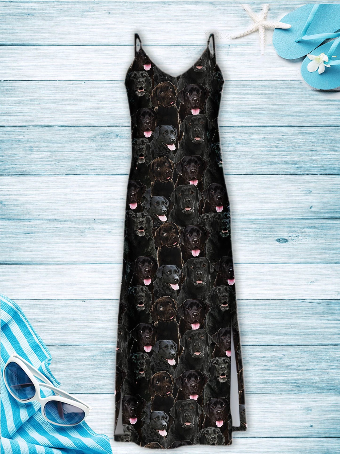 Hawaiian Black Labrador Group T1407 - Hawaii Dress