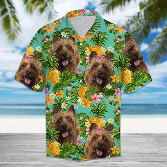 Tropical Pineapple Australian Terrier H137071 - Hawaii Shirt