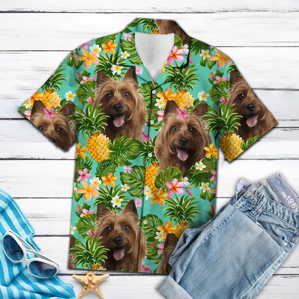 Tropical Pineapple Australian Terrier H137071 - Hawaii Shirt