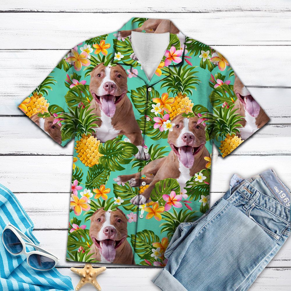 Tropical Pineapple American Pit Bull Terrier H137074 - Hawaii Shirt