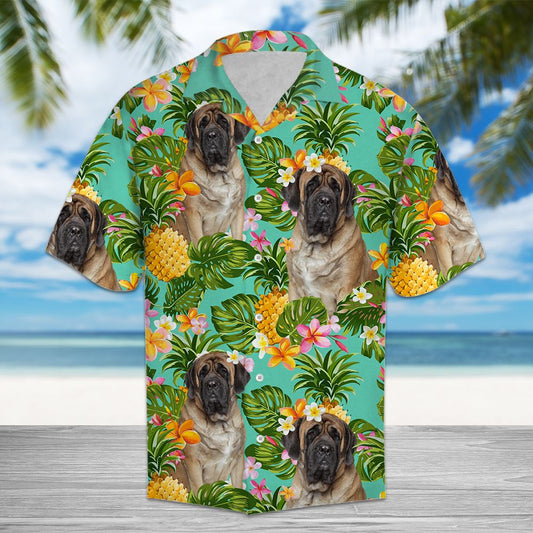 Tropical Pineapple English Mastiff H137080 - Hawaii Shirt