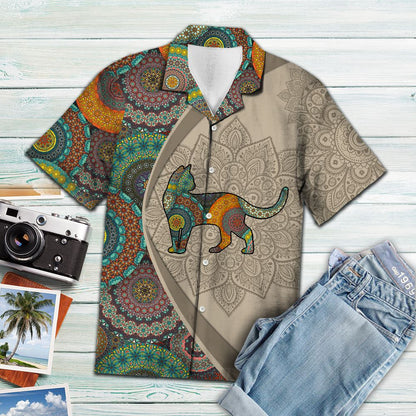 Black Cat Mandala H147022 - Hawaii Shirt