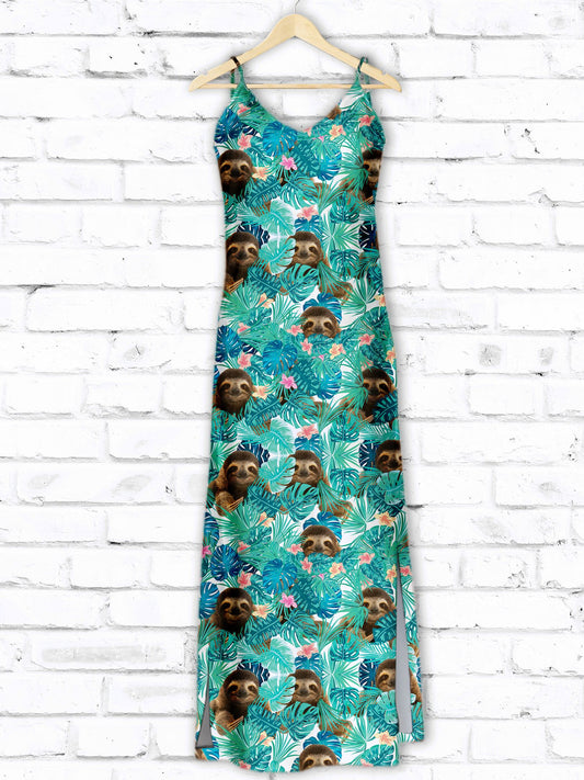 Hawaiian Sloth Tropical T1407 - Hawaii Dress