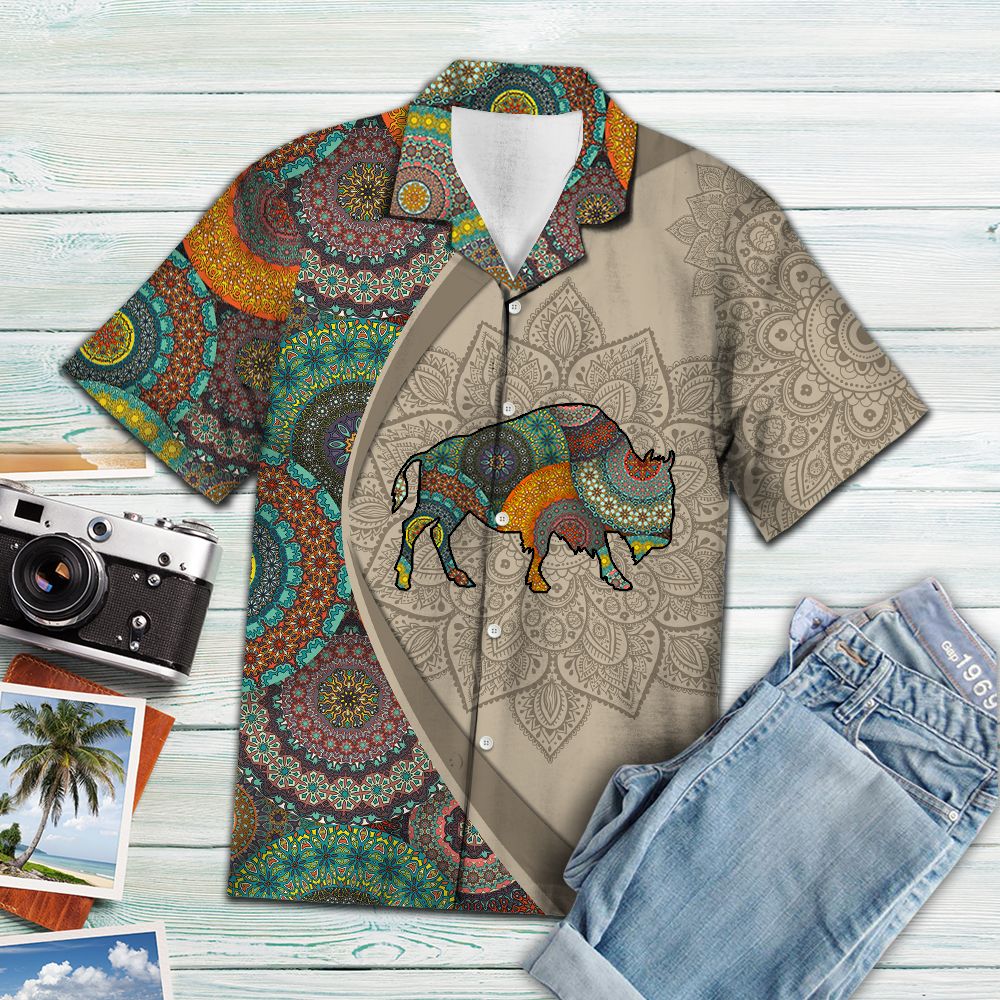 Bison Mandala H147025 - Hawaii Shirt