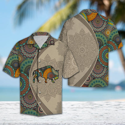 Bison Mandala H147025 - Hawaii Shirt