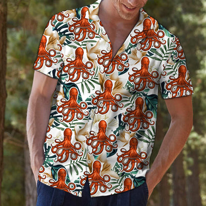 Octopus Flower Tropical D1507 - Hawaii Shirt