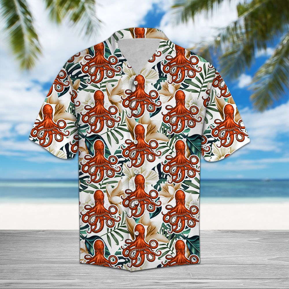 Octopus Flower Tropical D1507 - Hawaii Shirt