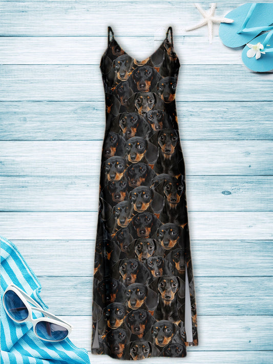 Hawaiian Black Dachshund Awesome T1507 - Hawaii Dress