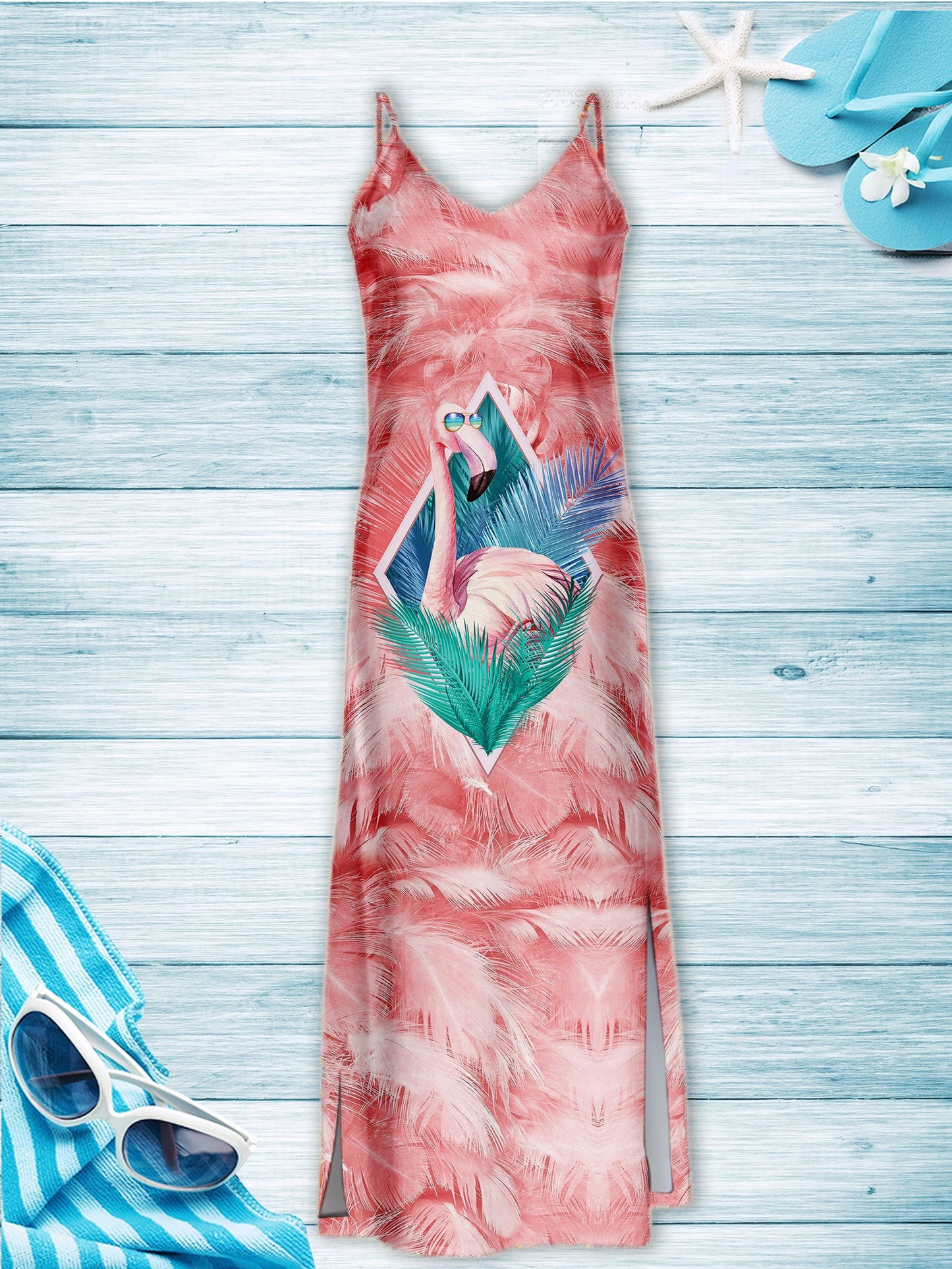 Hawaiian Tropical Flamingo T1507 - Hawaii Dress