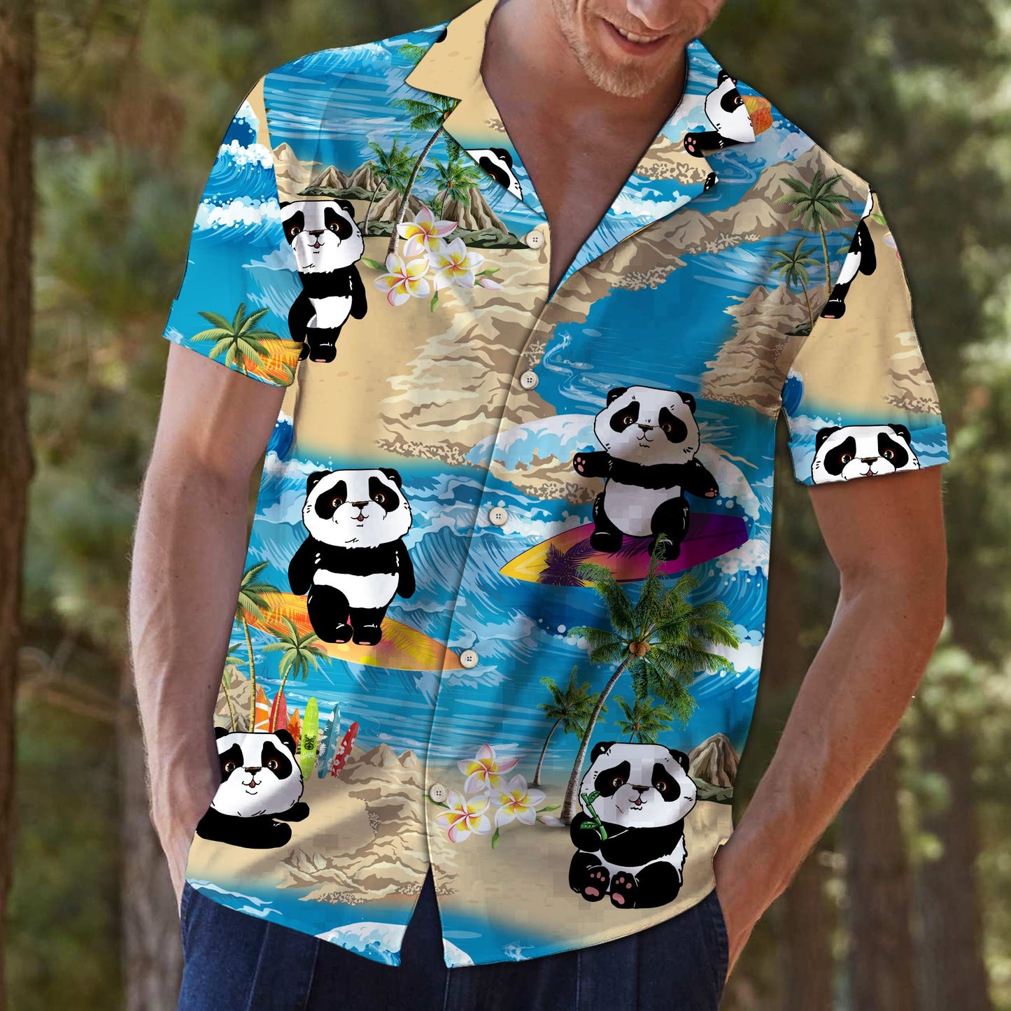 Panda Summer Vacation G5715 - Hawaii Shirt