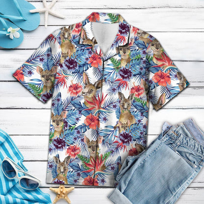 Kangaroo Hibiscus Flower G5715 - Hawaii Shirt