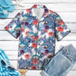 Shark Hibiscus Flower G5715 - Hawaii Shirt