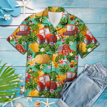 Tropical Pineapple Farmer H157002 - Hawaii Shirt