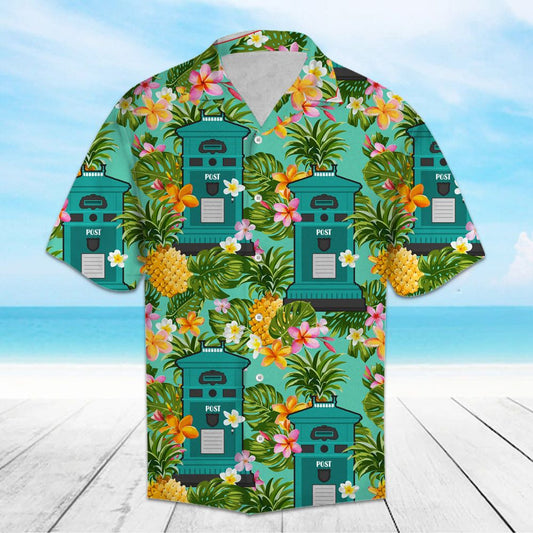 Tropical Pineapple Postal Worker H157006 - Hawaii Shirt