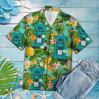 Tropical Pineapple Postal Worker H157006 - Hawaii Shirt