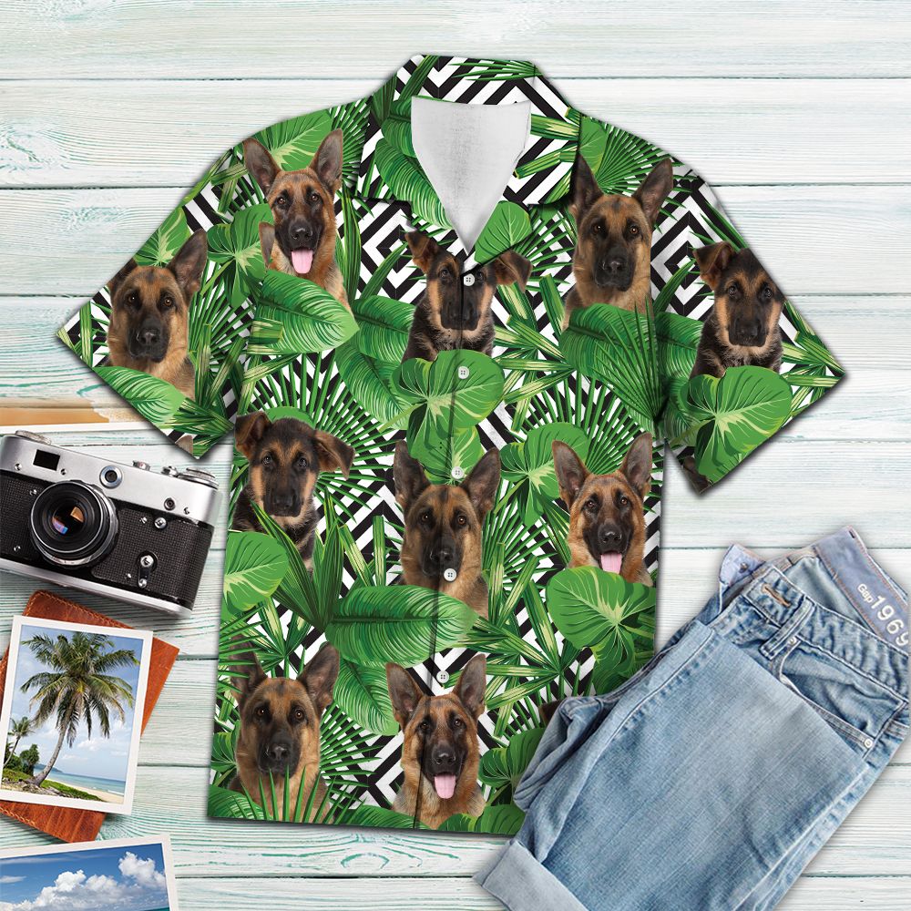 Summer exotic jungle tropical German Shepherd H157012 - Hawaii Shirt