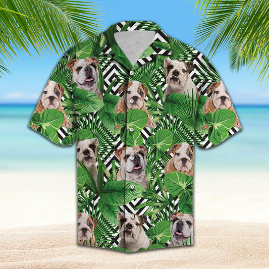 Summer exotic jungle tropical Bulldog H157013 - Hawaii Shirt