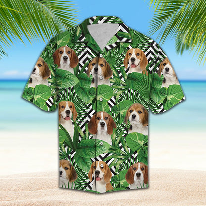 Summer exotic jungle tropical Beagle H157014 - Hawaii Shirt