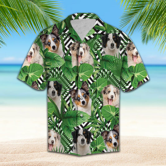 Summer exotic jungle tropical Miniature Australian Shepherd H157018 - Hawaii Shirt