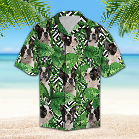 Summer exotic jungle tropical Boston Terrier H157019 - Hawaii Shirt