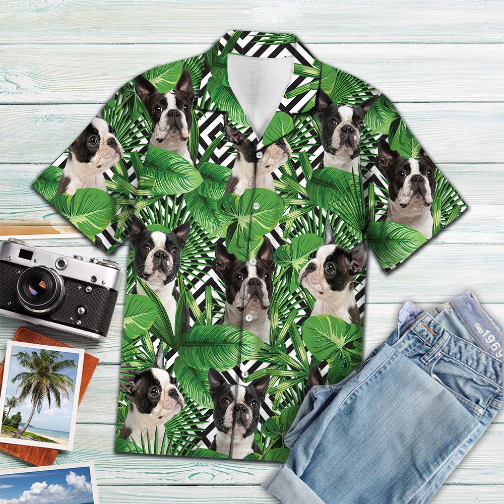 Summer exotic jungle tropical Boston Terrier H157019 - Hawaii Shirt