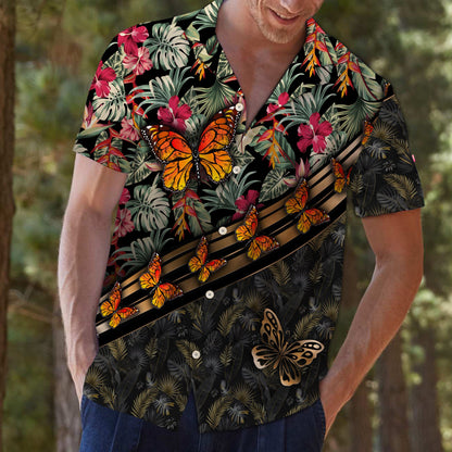 Butterfly Floral G5715 - Hawaii Shirt