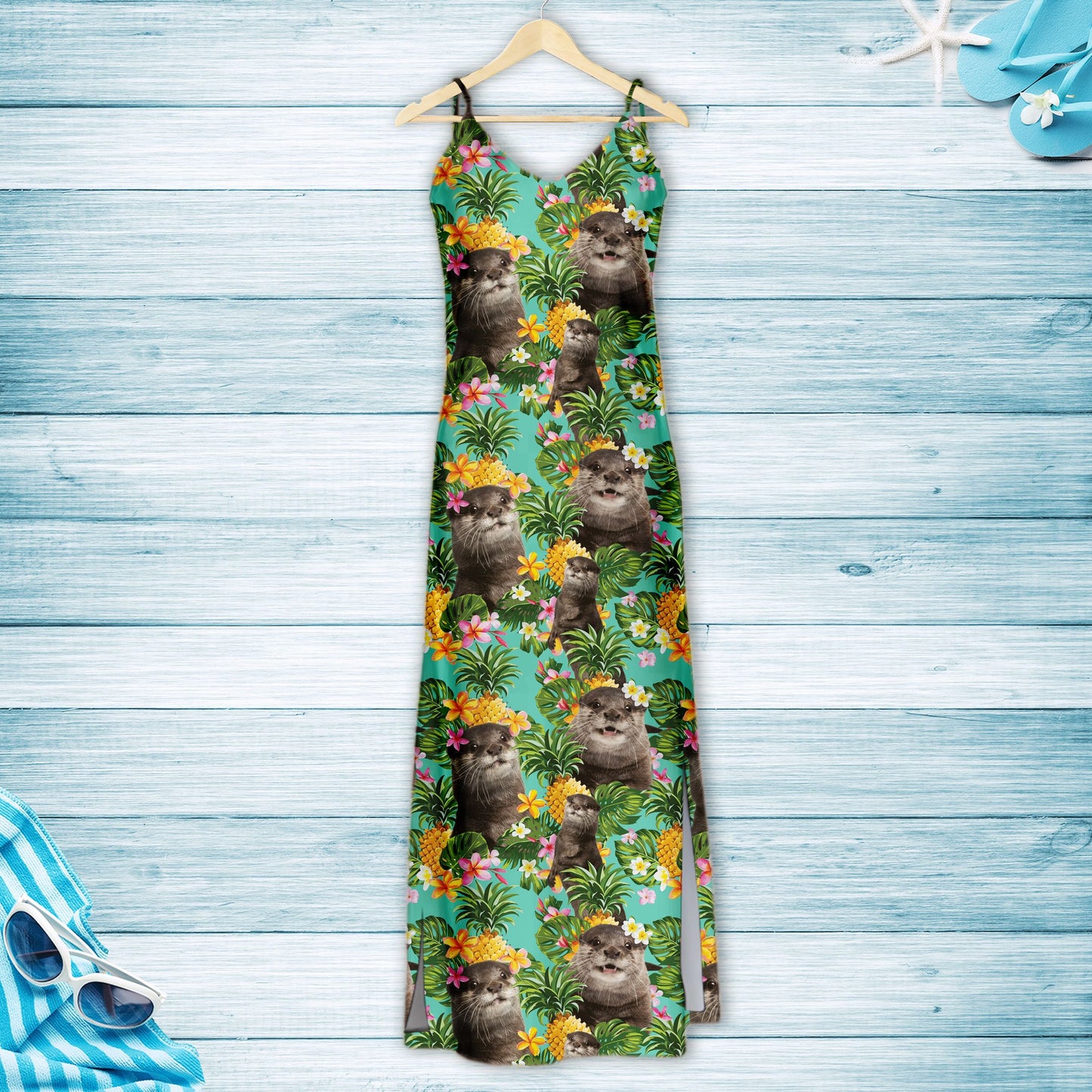 Hawaiian Tropical Pineapple Otter H157074 - Hawaii Dress