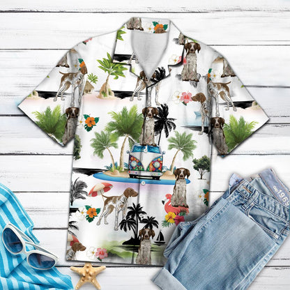 German Shorthaired Pointer Vacation G5716 - Hawaii Shirt