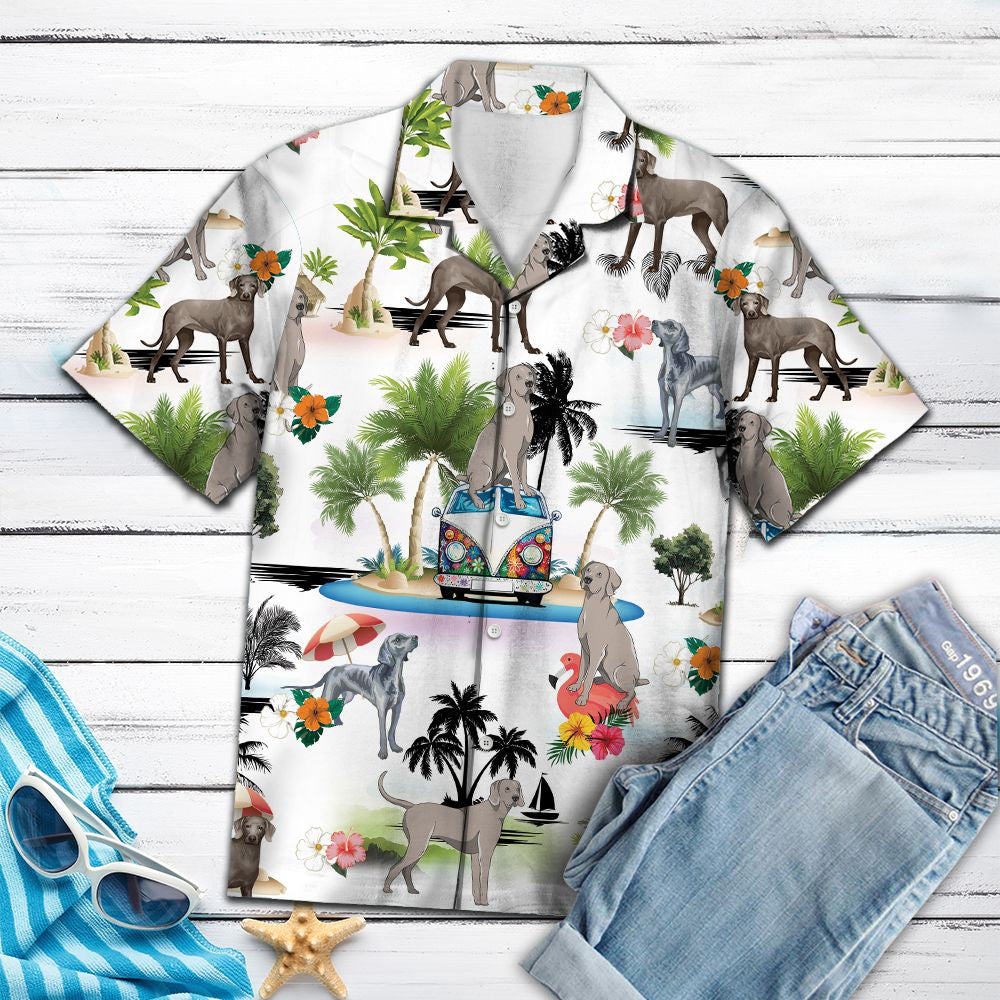 Weimaraner Vacation G5716 - Hawaii Shirt