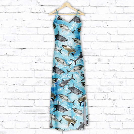 Shark Wave Water T1607 - Hawaiian Dress