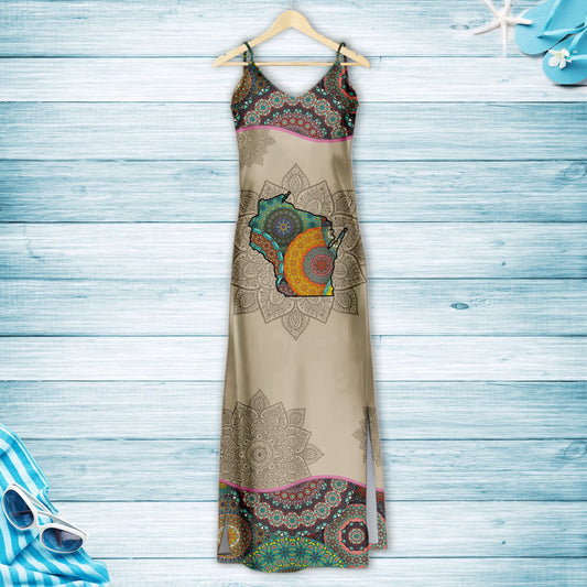 Awesome Wisconsin Mandala H167065 - Hawaiian Dress