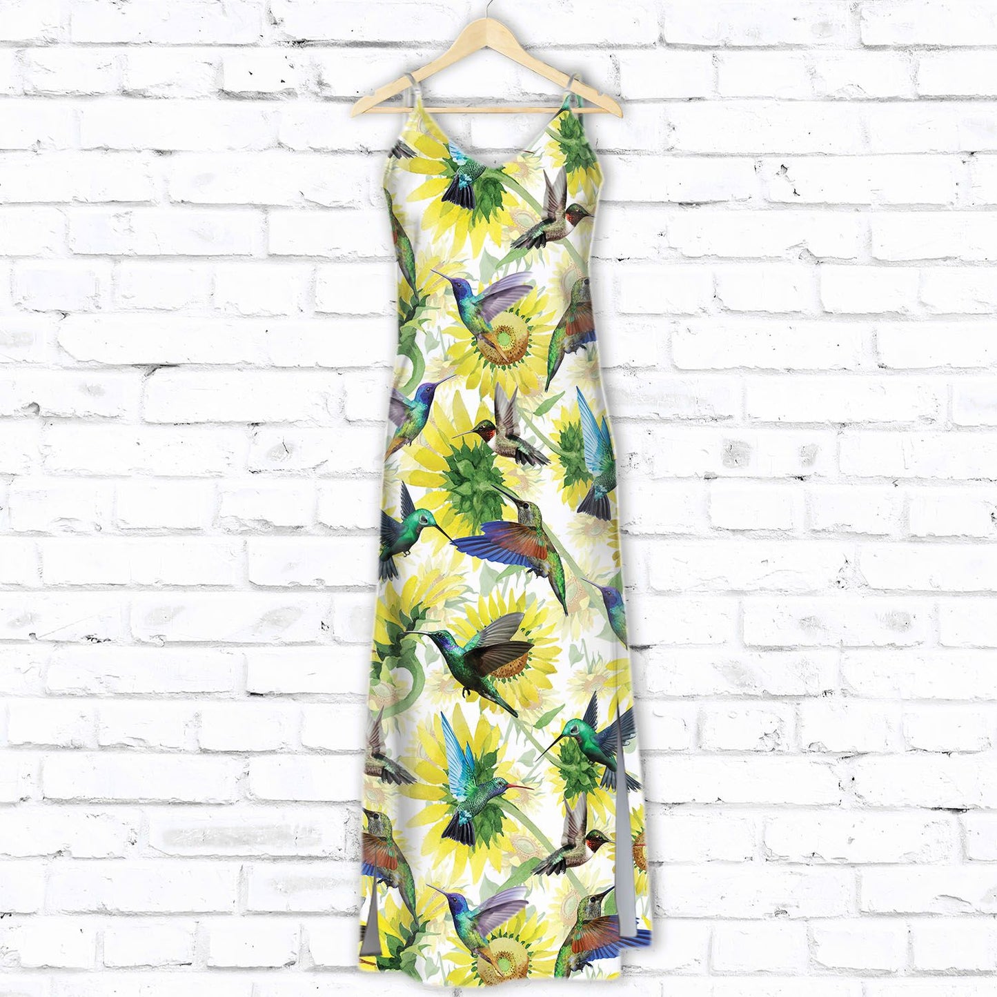 Hummingbird and Sunflower D1607 - Hawaiian Dress