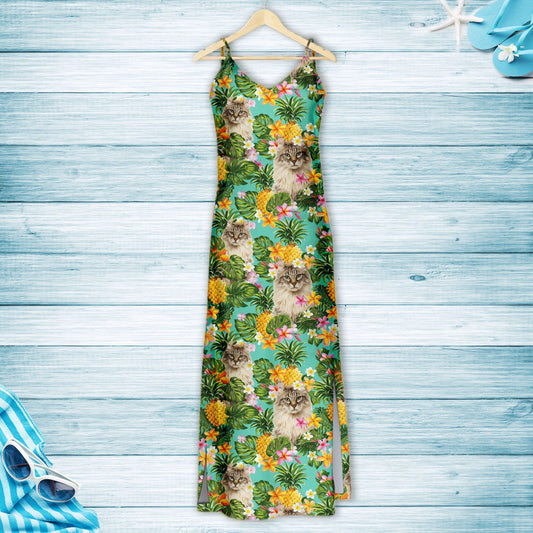Tropical Pineapple American Curl H167088 - Hawaiian Dress