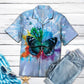Butterfly Blue Tie Dye H137021 - Hawaii Shirt