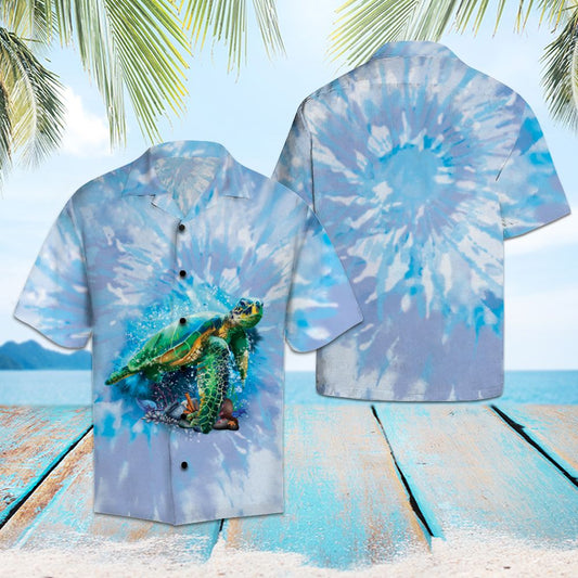 Turtle Blue Tie Dye H137023 - Hawaii Shirt