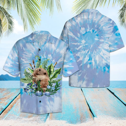 Otter Blue Tie Dye H137025 - Hawaii Shirt