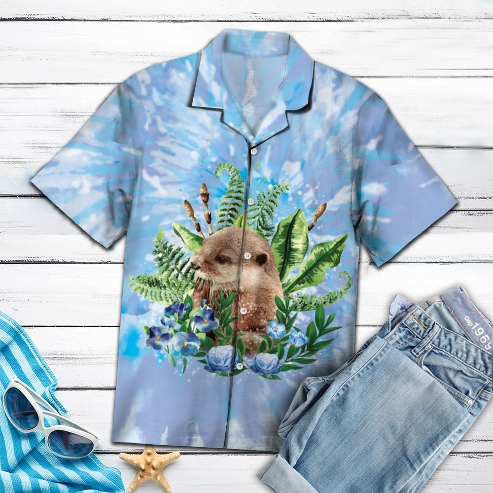 Otter Blue Tie Dye H137025 - Hawaii Shirt