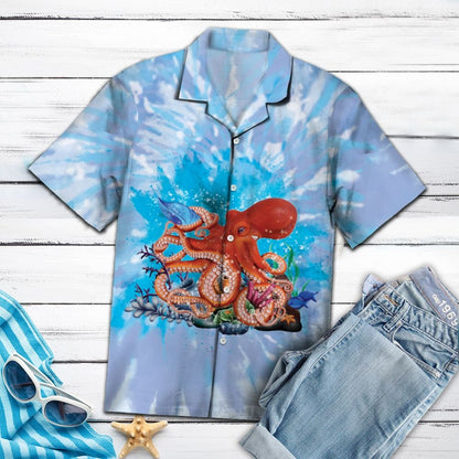 Octopus Blue Tie Dye H137026 - Hawaii Shirt