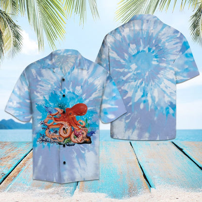 Octopus Blue Tie Dye H137026 - Hawaii Shirt